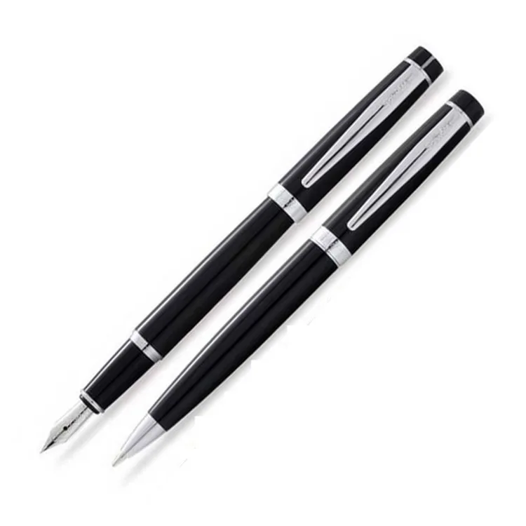 SCRIKSS 38 DOLMAKALEM+TÜKENMEZ KALEM TAKIM SİYAH KROM