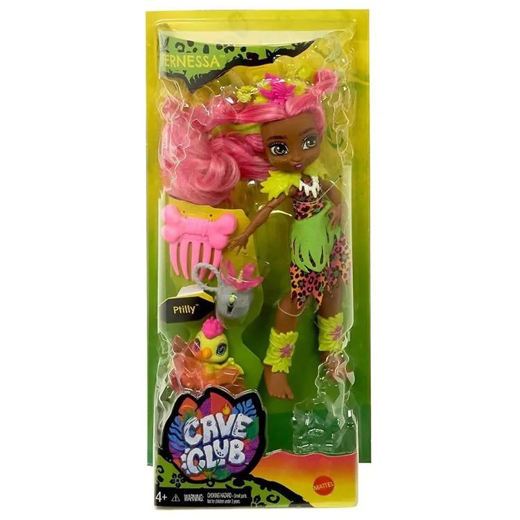 CAVE CLUB BEBEKLERİ PEMBE SAÇLI FERNESSA BEBEK VE PTILLY OYUN SETİ MTL-GNL82/ GNL85
