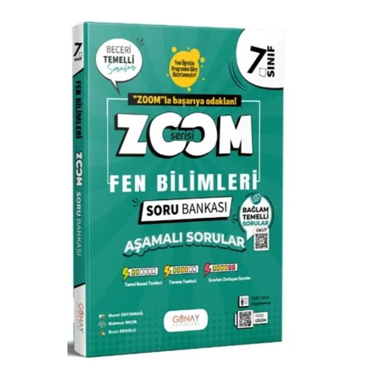 GÜNAY 7. SINIF ZOOM SERİSİ FEN BİLİMLERİ SORU BANKASI