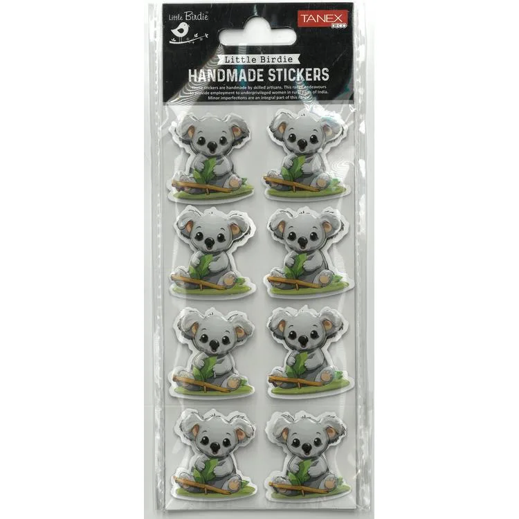 TANEX HANDMADE TNX-28017 DEKORATİF ETİKETLER - SİLİKON KOALA SERİSİ STICKER - TEKLİ