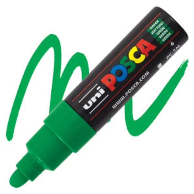 UNİ POSCA SU BAZLI POSTER MARKER 4.5-5.5 YEŞİL PC-7M