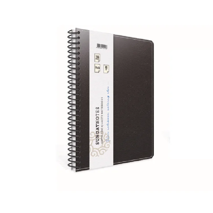 GIPTA SUNDAY NOTES SPİRALLİ DERİ KAPAKLI DEFTER 17X24 140YP. KARELİ