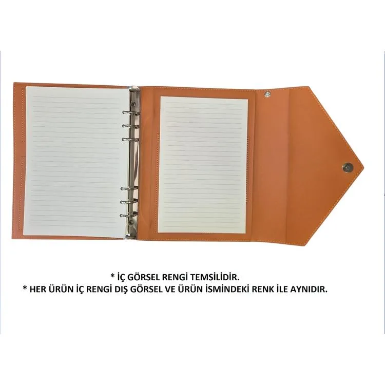 VICTORIA'S JOURNALS MUSE 126-2727 KUTULU VEGAN DERİ A5 120 GR. 96 YP. DEĞİŞTİRİLEBİLEN İÇ ÇİZGİLİ ORGANİZER DEFTER KAHVERENGİ