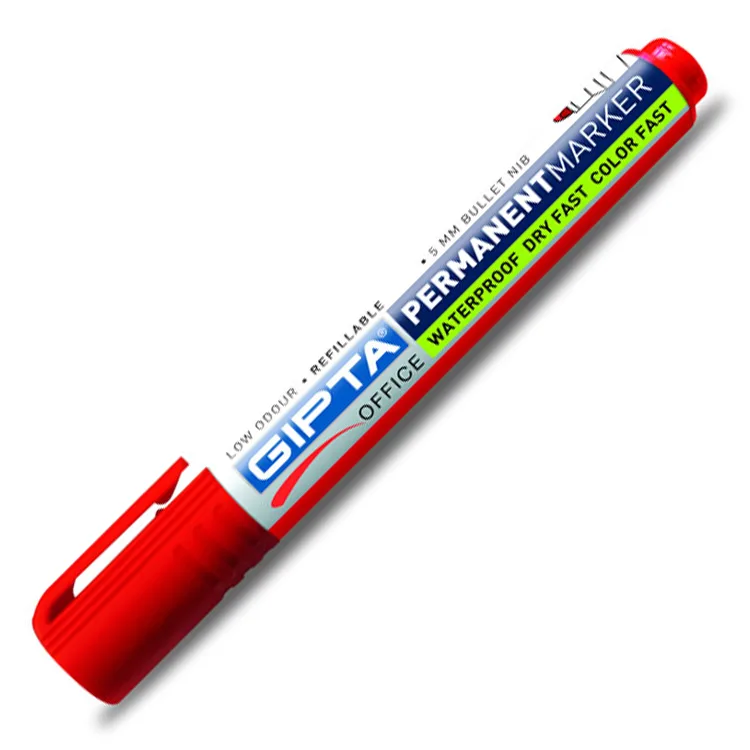 GIPTA F1353 PERMANENT MARKER KESİK UÇ KIRMIZI