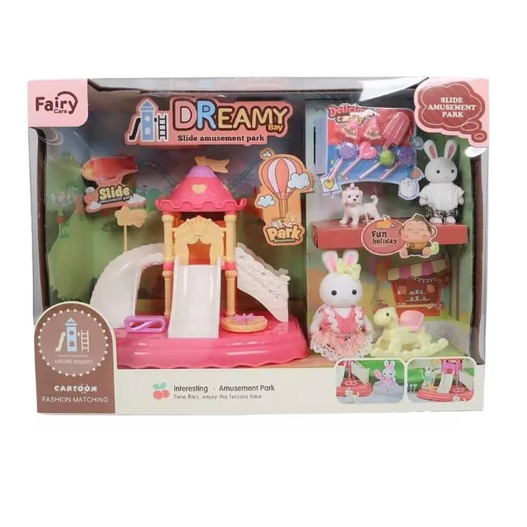 MEGA 6656 BAY DREAMY MINI AKSESUARLI KAYDIRAKLI EĞLENCE PARKI OYUN SETİ 3+