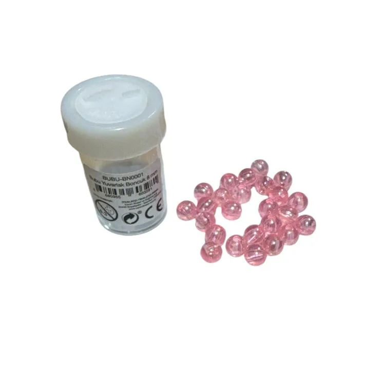 BU-BU BN0001 YUVARLAK BONCUK 8mm - RENKLİ (TEKLİ)