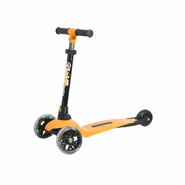 LEDDY SCT03 ÜÇ TEKERLEKLİ IŞIKLI KATLANABİLİR GÖVDE SCOOTER TURUNCU
