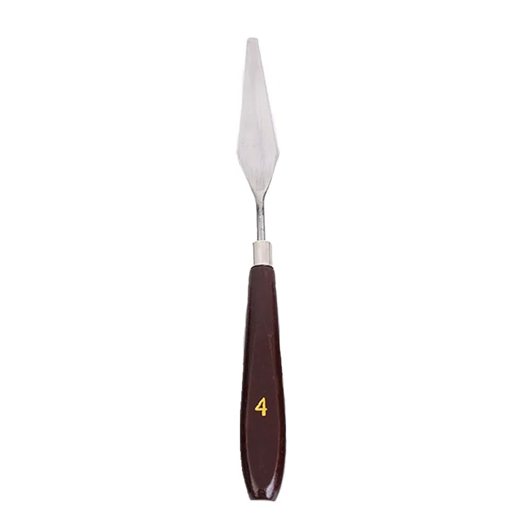CEOART METAL SPATULA TEKLİ NO:4 ( BOYALI AHŞAP) CEO-SN0008