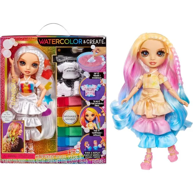 RAINBOW HIGH 507598-81 WATERCOLOR-CREATE MODA BEBEK 4+