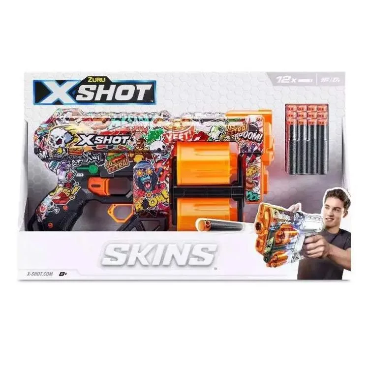 SUNMAN ZURU 36517H X-SHOT DREAD SÜNGER ATAN SİLAH 12 MERMİ