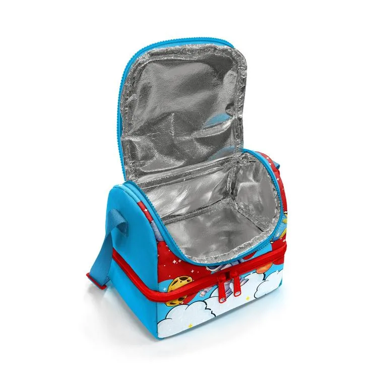 CORAL HIGH 37209 KIDS KIRMIZI MAVİ ASTRONOT UZAY DESENLİ THERMO İKİ KATLI BESLENME ÇANTASI