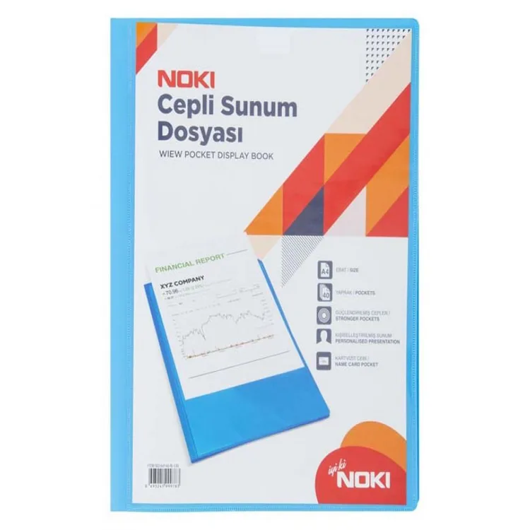 NOKI SUNUM DOSYASI CEPLİ 40'LI SİYAH