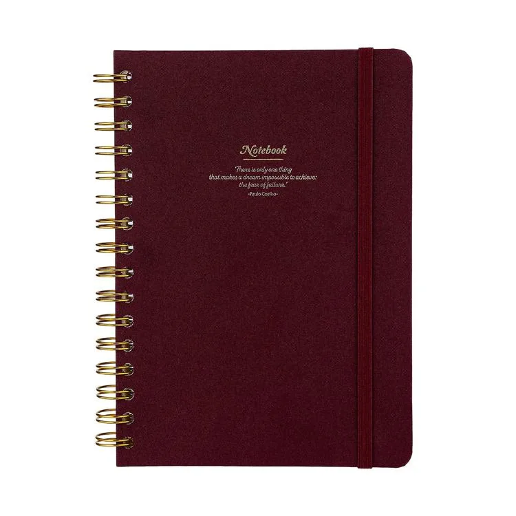 VICTORIA'S JOURNALS 1602 CANVAS SERT KAPAK A5 100gr.160 SYF. ÇİZGİLİ DEFTER BORDO