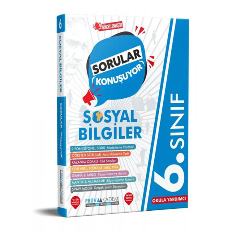 PRUVA 6. SINIF SOSYAL BİLGİLER SORULAR KONUŞUYOR SORU BANKASI