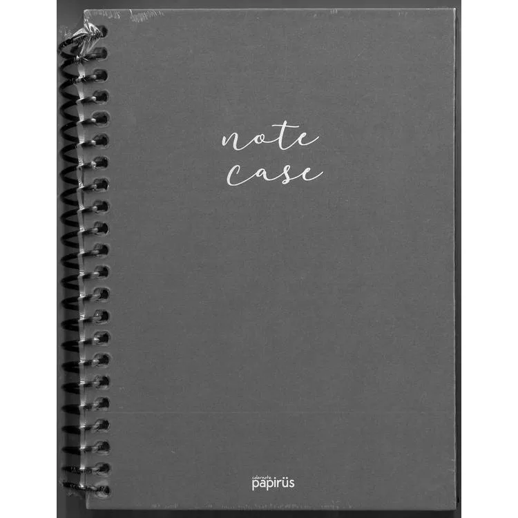 PAPİRÜS NOTE CASE SİMLİ SERT KAPAK SPİRALLİ 14X19 120YP. ÇİZGİLİ DEFTER