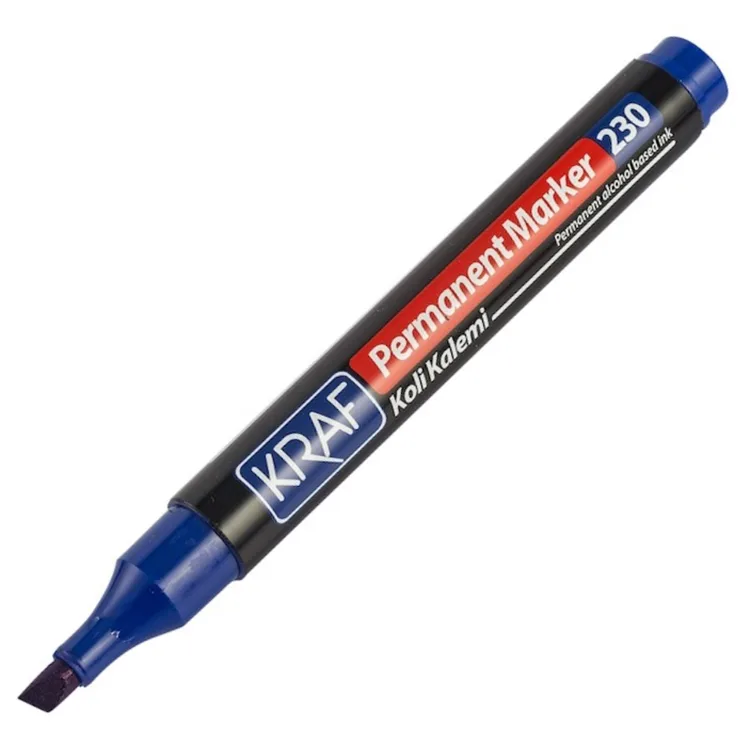 KRAF 230 PERMANENT MARKER KESİK UÇ - MAVİ