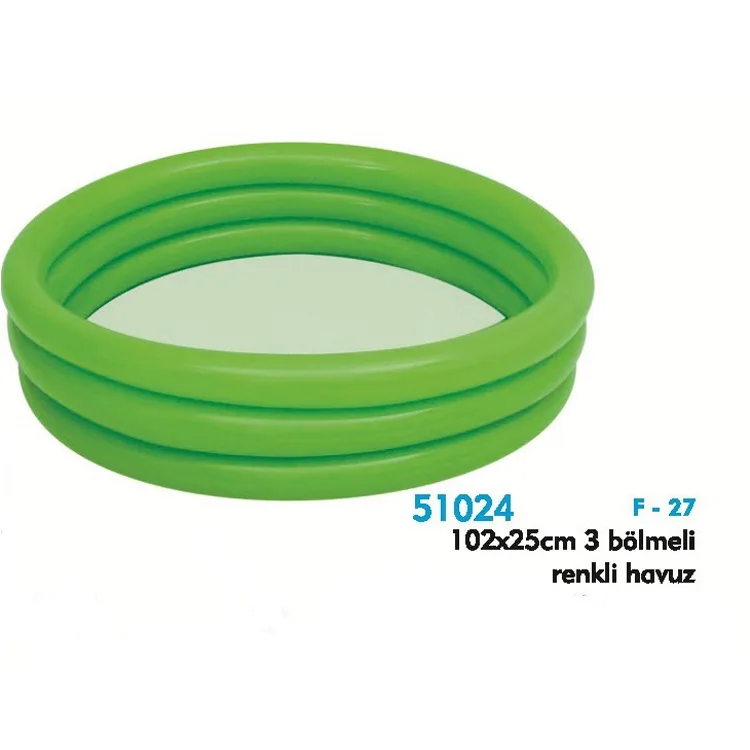 BERMUDA BW51024 ŞİŞİRİLEBİLİR RENKLİ HAVUZ 1.02x25 cm 3 BÖLMELİ