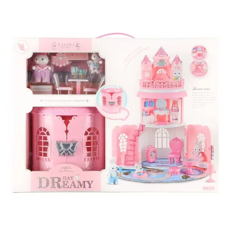 MEGA 6628 BAY DREAMY MINI AKSESUARLI TAŞINABİLİR ŞATO EV OYUN SETİ 3+