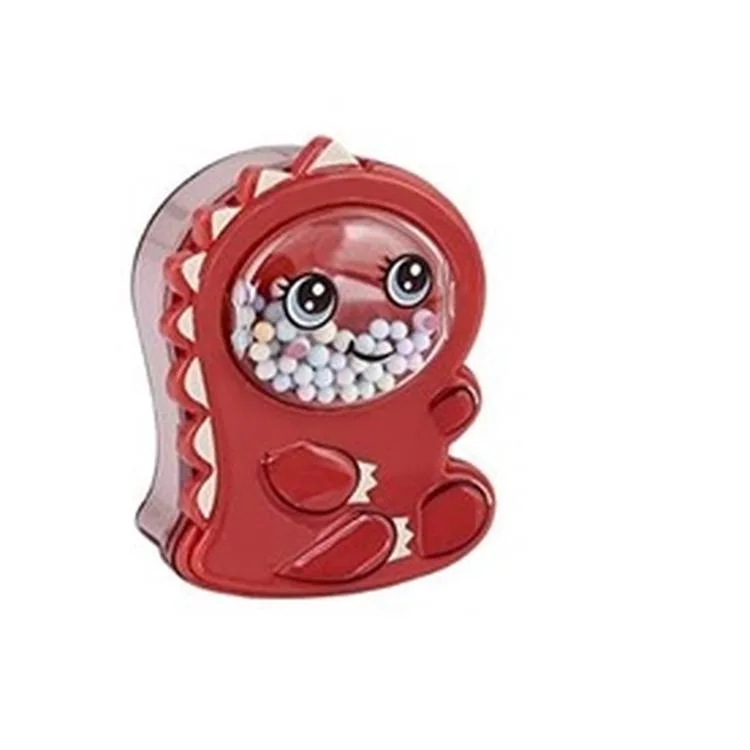 MİKRO MK-4045 CUTE DRAGONS RENKLİ BONCUKLU ÇİFT DELİKLİ HAZNELİ KALEMTIRAŞ