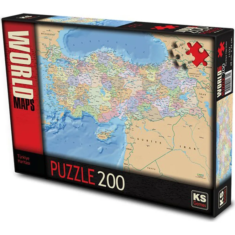 KS GAMES 11331 TÜRKİYE HARİTASI 48x34cm. YAPBOZ/PUZZLE 200 PARÇA