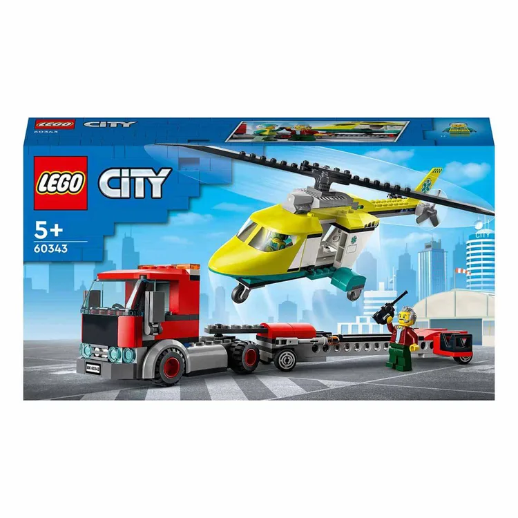 LEGO 60343 CİTY KURTARMA HELİKOTERİ NAKLİYESİ 215 PARÇA 5+