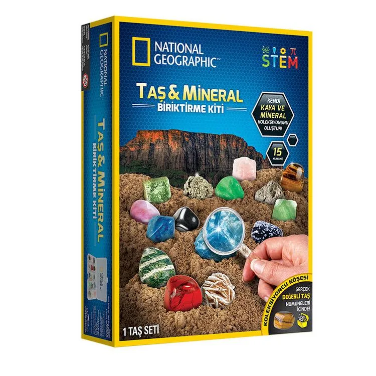 GIOCHI NATIONAL GEOGRAPHIC NAT03002 TAŞ VE MİNAREL BİRİKTİRME KİTİ 8+