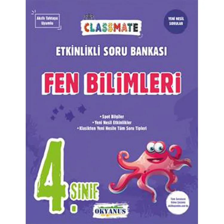 OKYANUS 4. SINIF CLASSMATE FEN BİLİMLERİ ETKİNLİKLİ SORU BANKASI