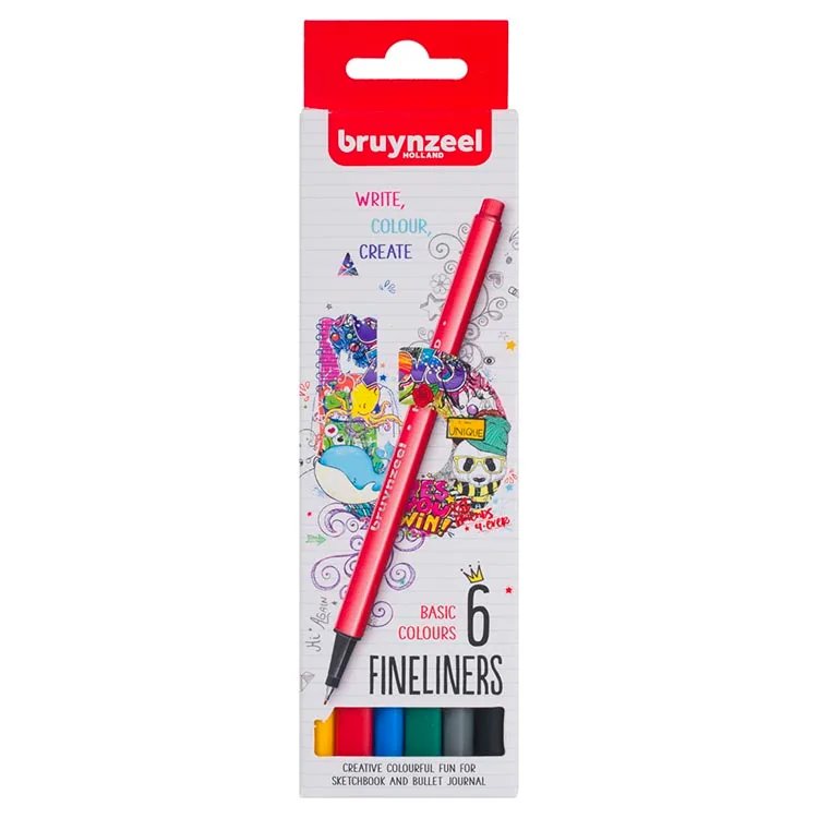 BRUYNZEEL FINELINER BASIC 0.4mm 6'LI KALEM SETİ -B60241006