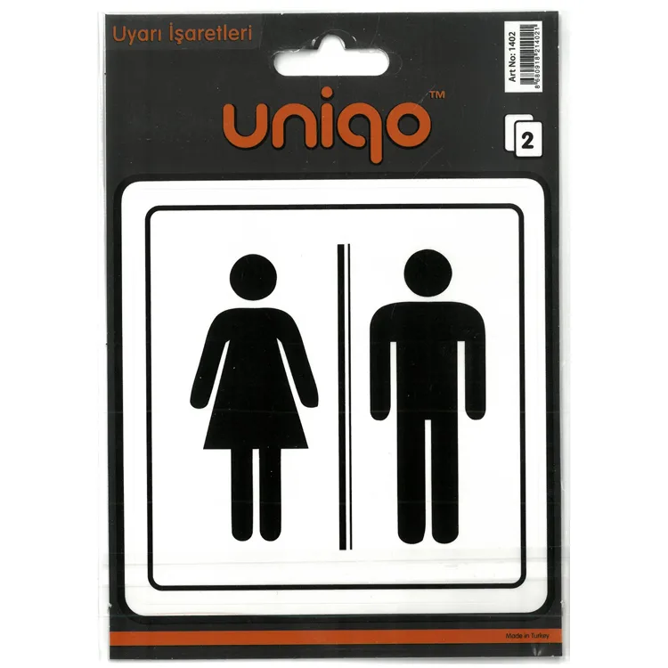 CREA UNIQO UYARI ETİKETİ - KADIN ERKEK FİGÜRLÜ 2'Lİ 1402