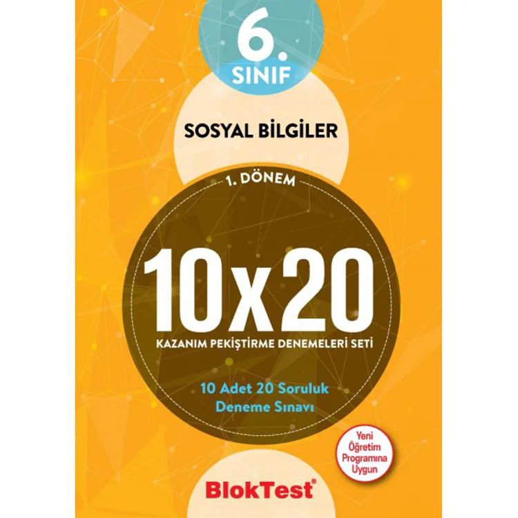 TUDEM 6. SINIF BLOKTEST SOSYAL BİLGİLER 10X20 KAZANIM PEKİŞTİRME DENEMELERİ SETİ