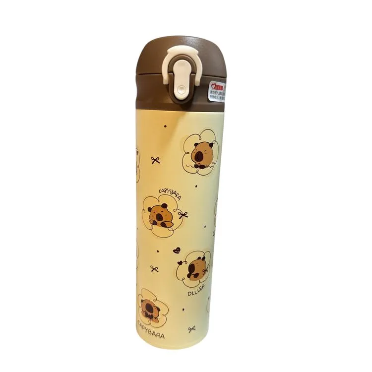 VAGONLİFE DILLER ÇELİK PİPETLİ DESENLİ MATARA/TERMOS D9281 480ML BROWN