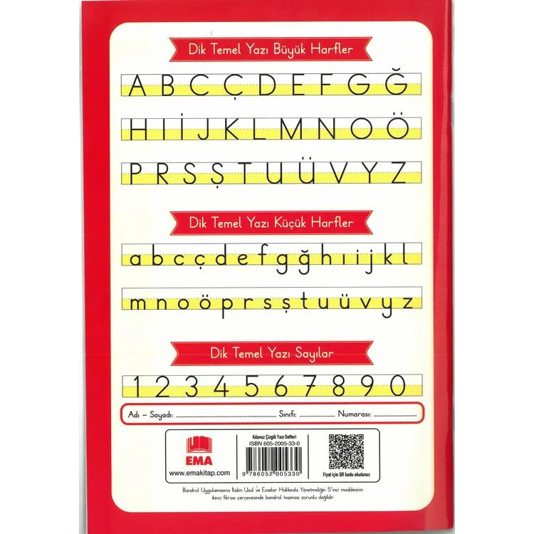EMA STANDART KLAVUZ ÇİZGİLİ GÜZEL YAZI DEFTERİ 16.5x24cm 24 YP.