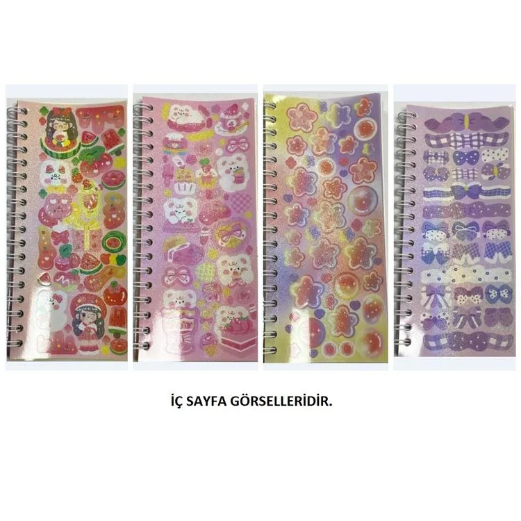 GIPTA K8910 CUTE 7,3x6,2 cm STICKER DEFTERİ 15 YAPRAK