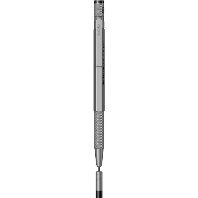 SCRIKSS GRAPH-X METAL 2.0MM VERSATİL KALEM ŞEFFAF KUTULU KURŞUN GRİ