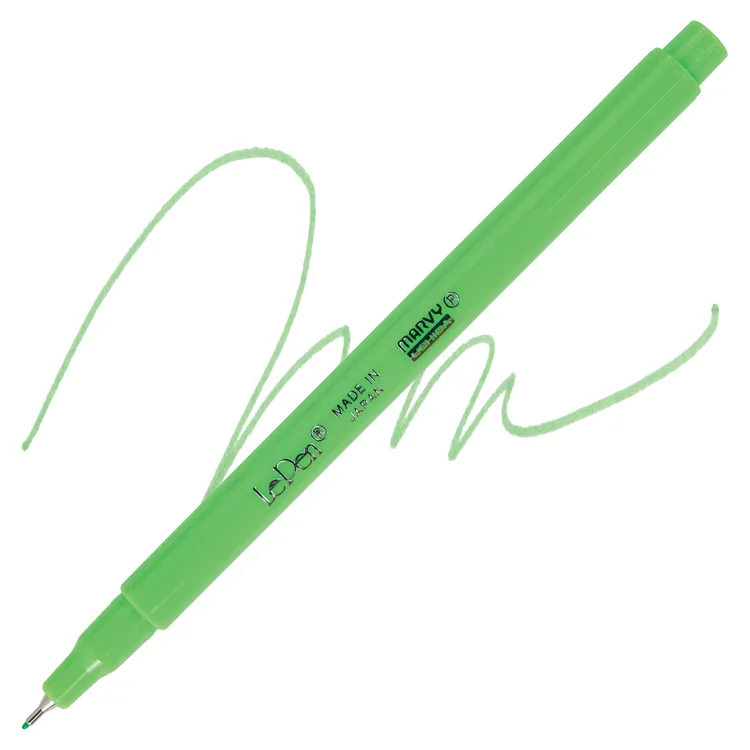 MARVY LE FINE PEN 4300-F4 EKSTRA FINE UÇ KALEM METAL KLİPS- FLORESAN GREEN