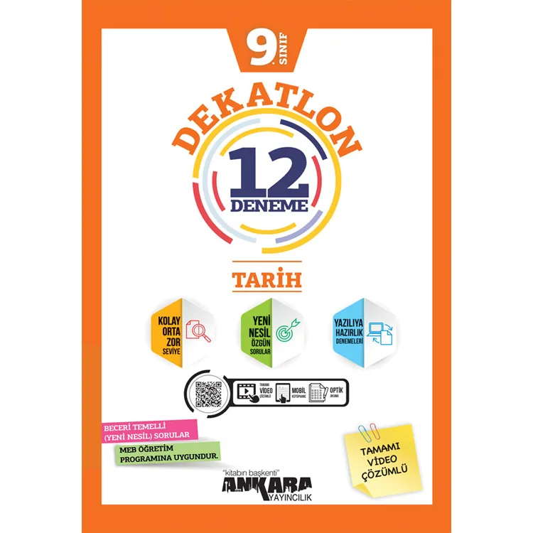 ANKARA YAY.9.SIINIF TARİH DEKATLON 12 DENEME