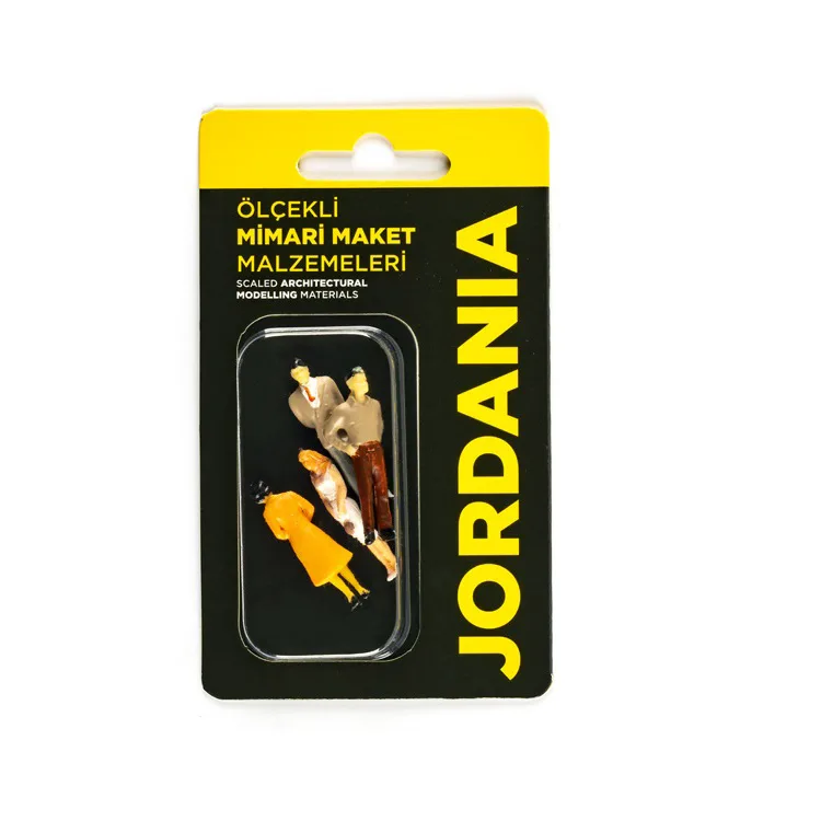 JORDANIA MAKET JE01-İB1050 İNSAN FİGÜRÜ BOYALI 1/050 36mm. 4'LÜ TEK PAKET
