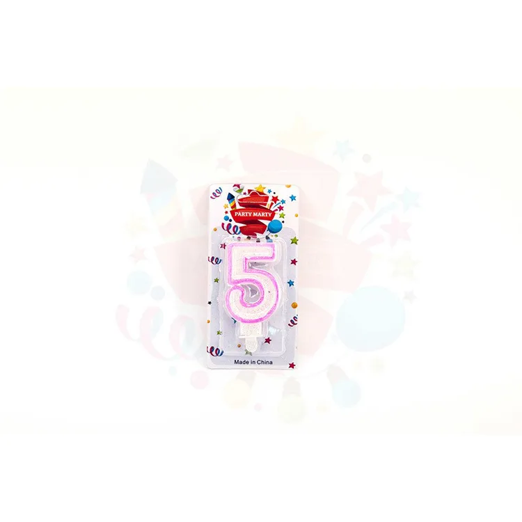 NEDİ SİMLİ MUM RAKAM PEMBE 5 NEDİ-15623-P5