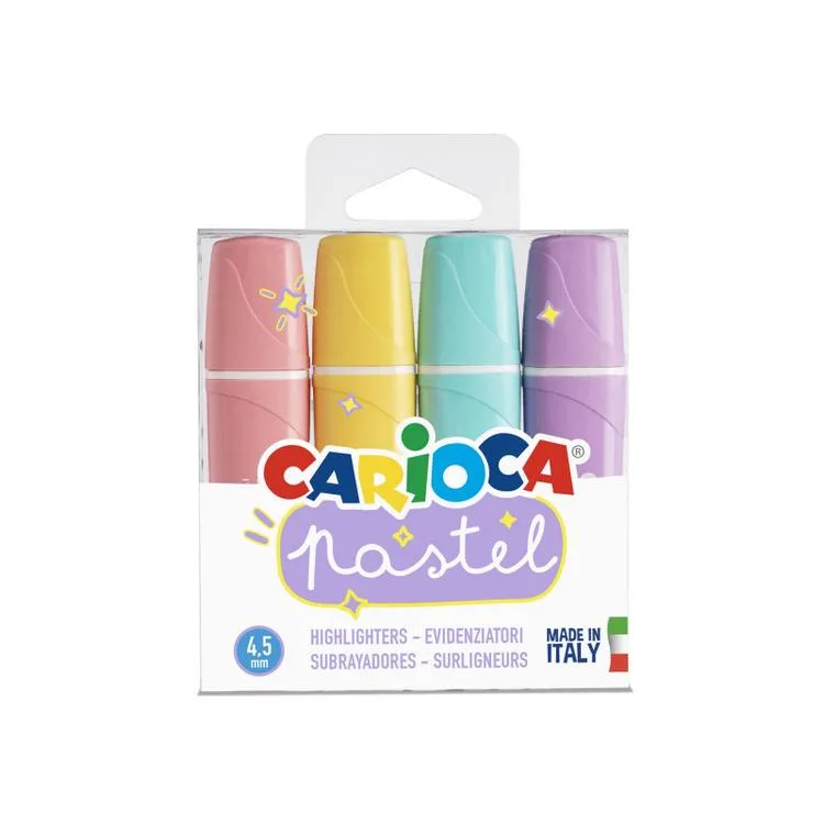 CARIOCA 43167 4'LÜ PASTEL RENK FOSFORLU KALEM