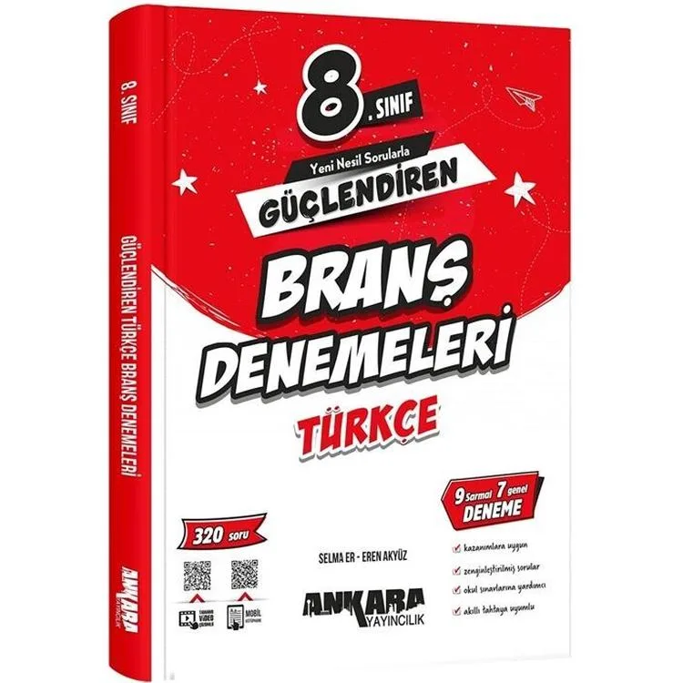 ANKARA YAYINLARI 8.SINIF GÜÇLENDİREN TÜRKÇE BRANŞ DENEMELERİ