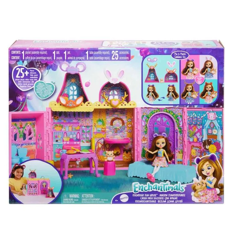 ENCHANTIMALS HXL53 DOSTLARIN EĞLENCELİ OYUN EVİ 4+