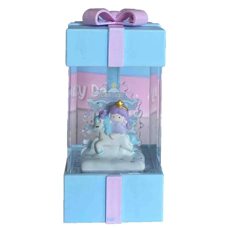 CEREN HDY0051 DİKDÖRTGEN SWEET GIFT HEDİYELİK MÜZİKLİ IŞIKLI IŞILTILI KAR KÜRESİ 12cm (PİLLİ) UNICORN