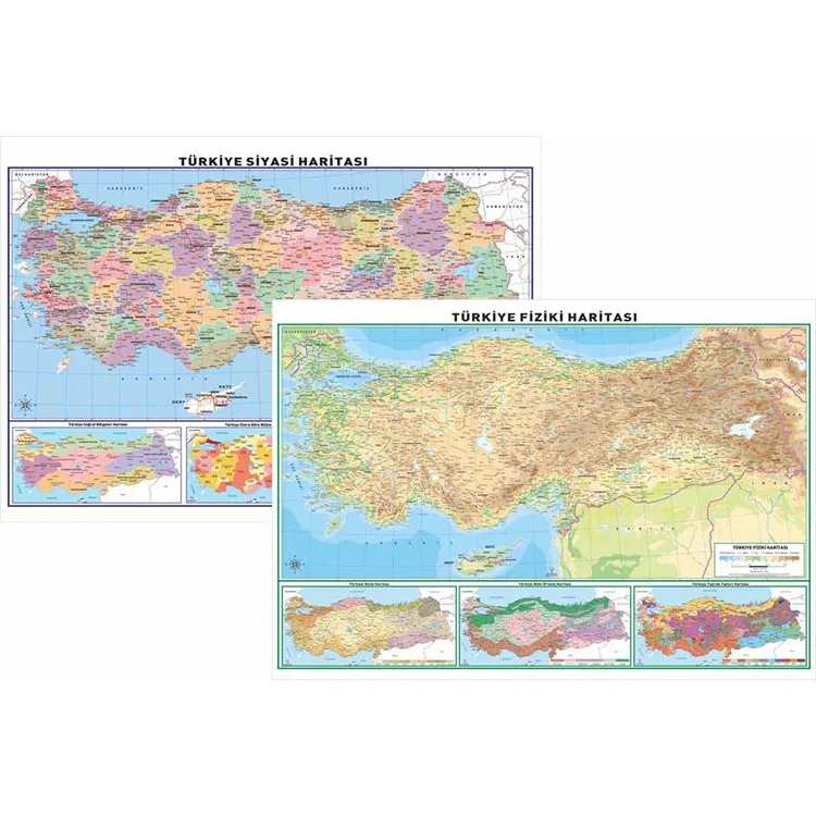 ODAK 50X70 TÜRKİYE SİYASİ - FİZİKİ HARİTASI