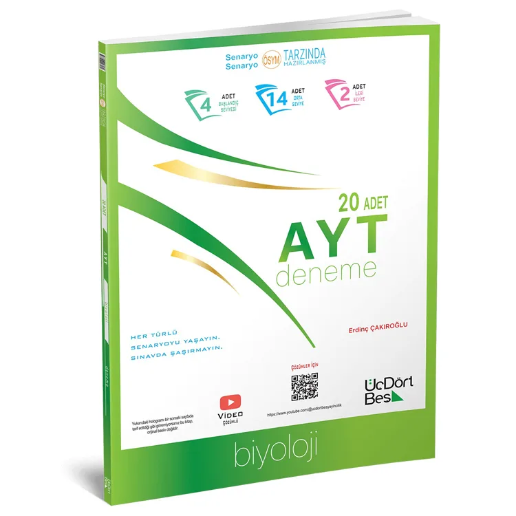 ÜÇDÖRTBEŞ AYT 20'Lİ BİYOLOJİ DENEME