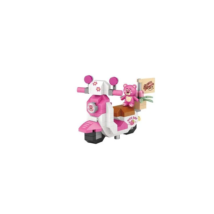 VAGONLIFE LOZ 8613 MİKRO BLOK PEMBE SCOOTER 130 PARÇA