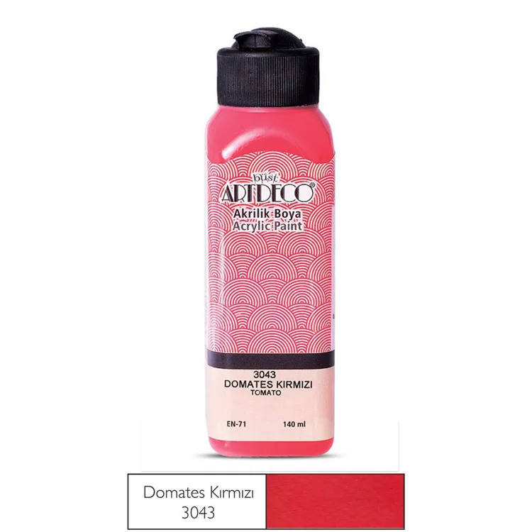 ARTDECO AKRİLİK BOYA 140 ML. DOMATES KIRMIZI LV-Y-070R-3043