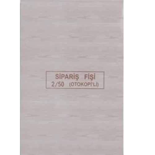 DİLMAN SİPARİŞ FİŞİ 2/50 OTOKOPİLİ 3 NÜSHA