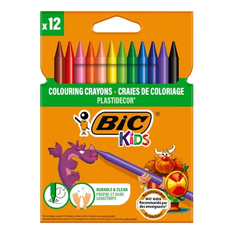 BİC PLASTIDECOR SİLİNEBİLİR PASTEL BOYA 12'Lİ - 9457645