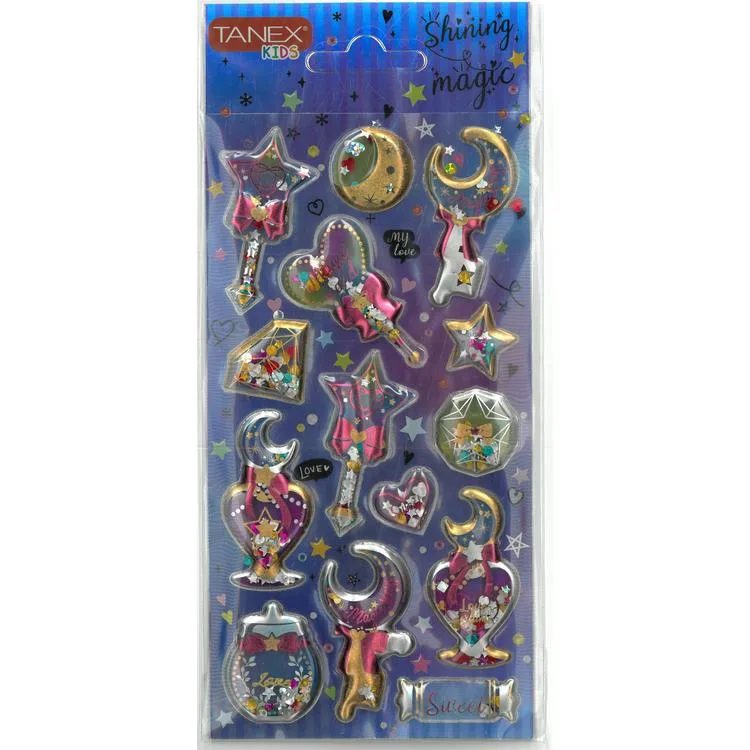 TANEX KIDS TNX-26052 DEKORATİF ETİKETLER - SHINING MAGIC PUFFY STICKER