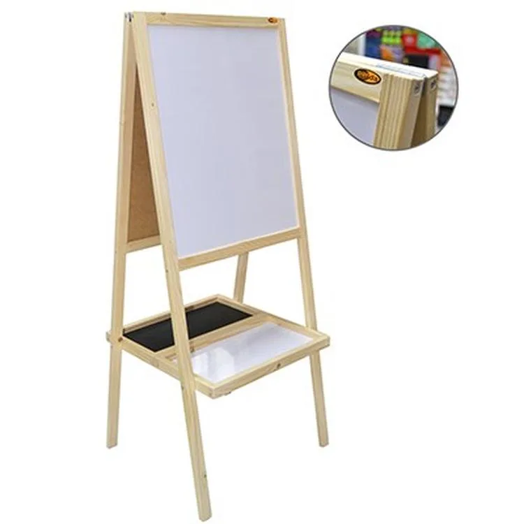PANDA PAN 299 AHŞAP AYAKLI ÇİFT TARAFLI SİYAH-BEYAZ YAZI TAHTASI 35X50